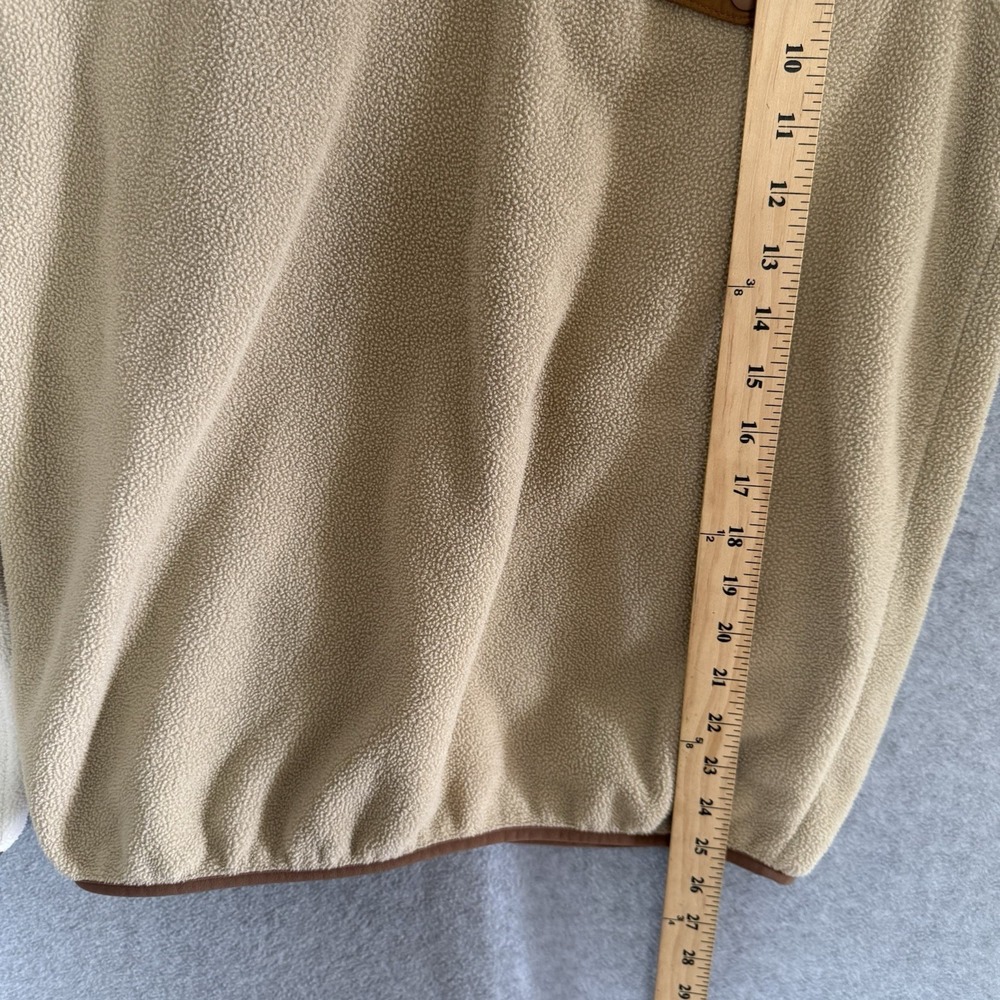 Patagonia Sweater Womens Medium White Tan Synchilla Snap-T Fleece Pullover - Picture 8 of 9